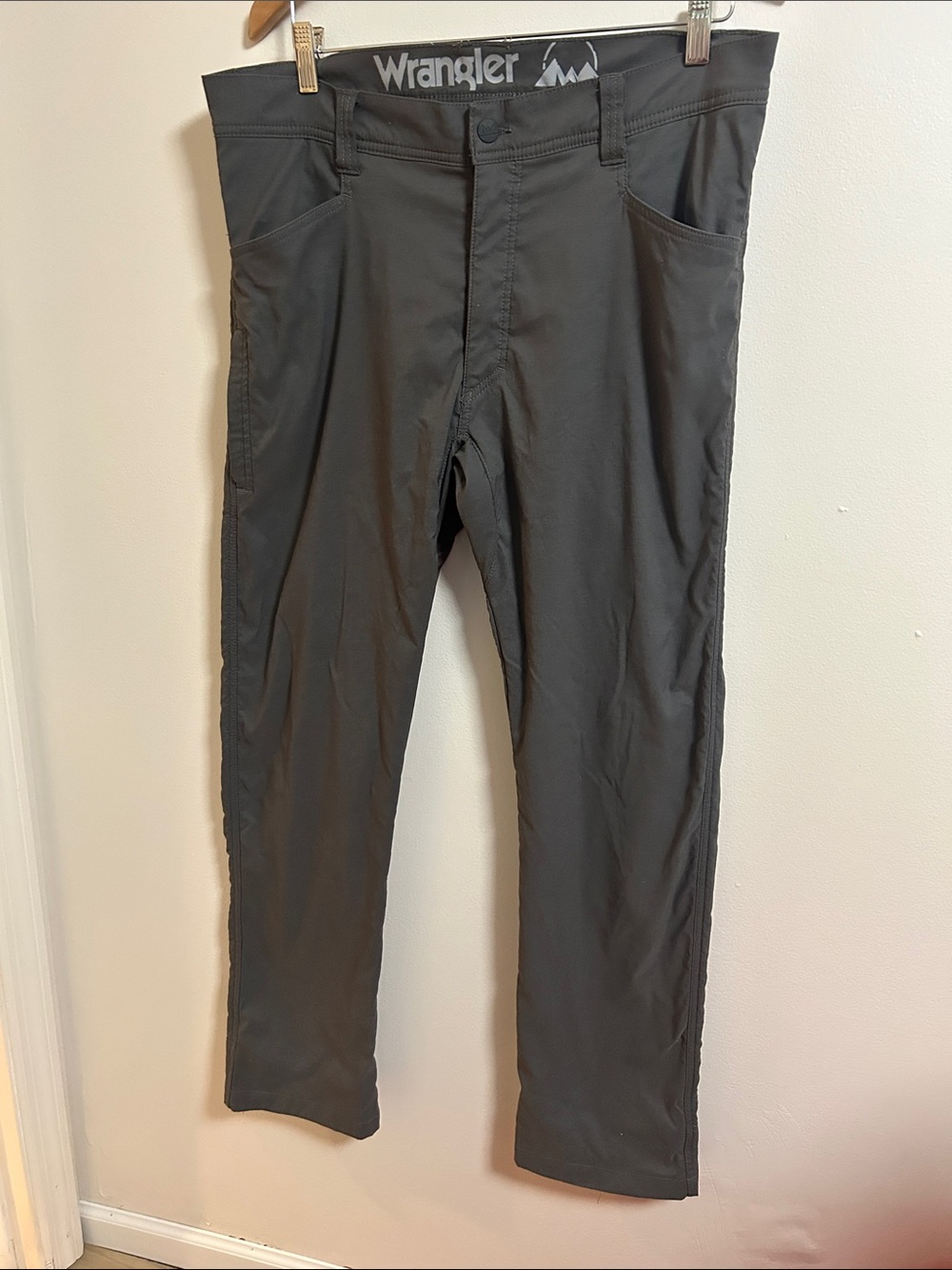 Wrangler Fleece Lined All Terrain Pants Deep Gray Outdoor Winter Hunt Size 36X32